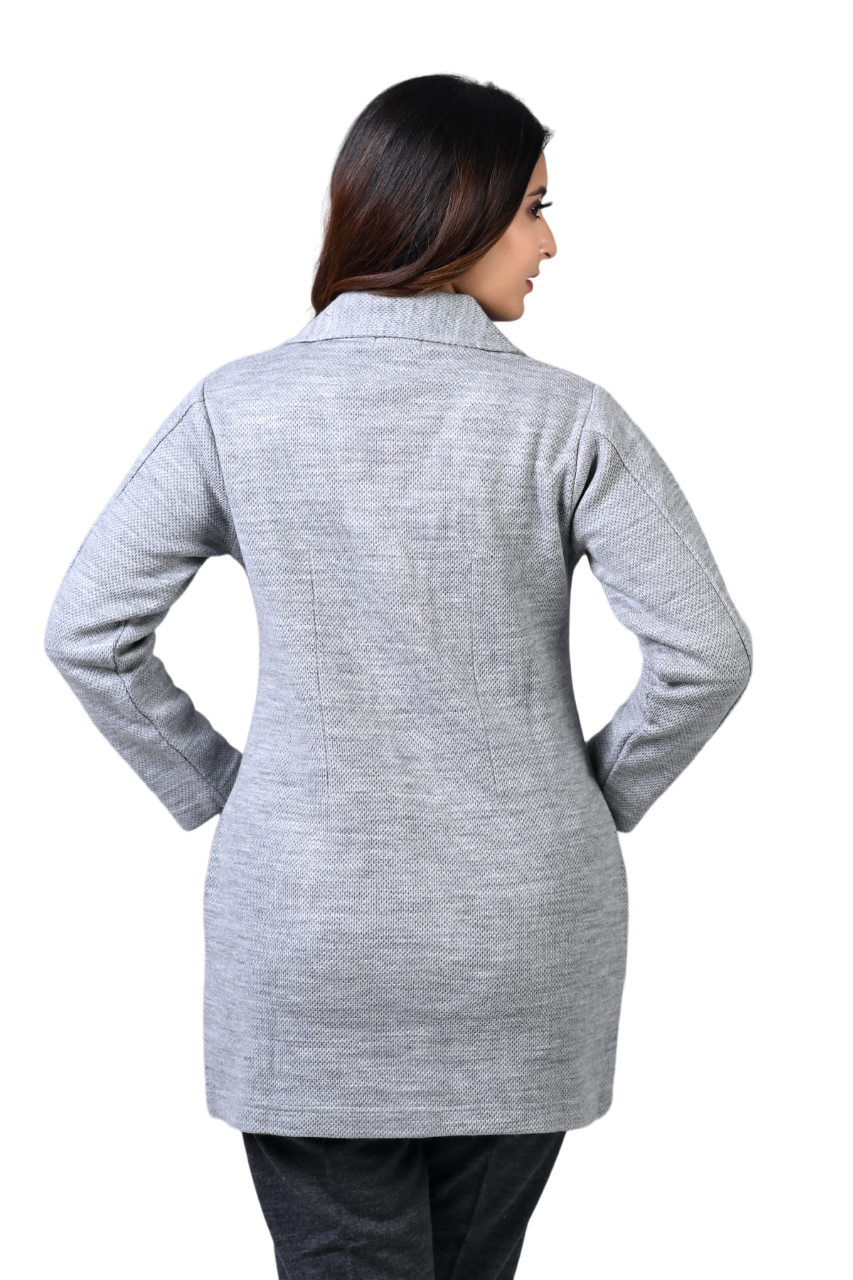 4433 Grey Long Cardigan winter wear TWENTY ME