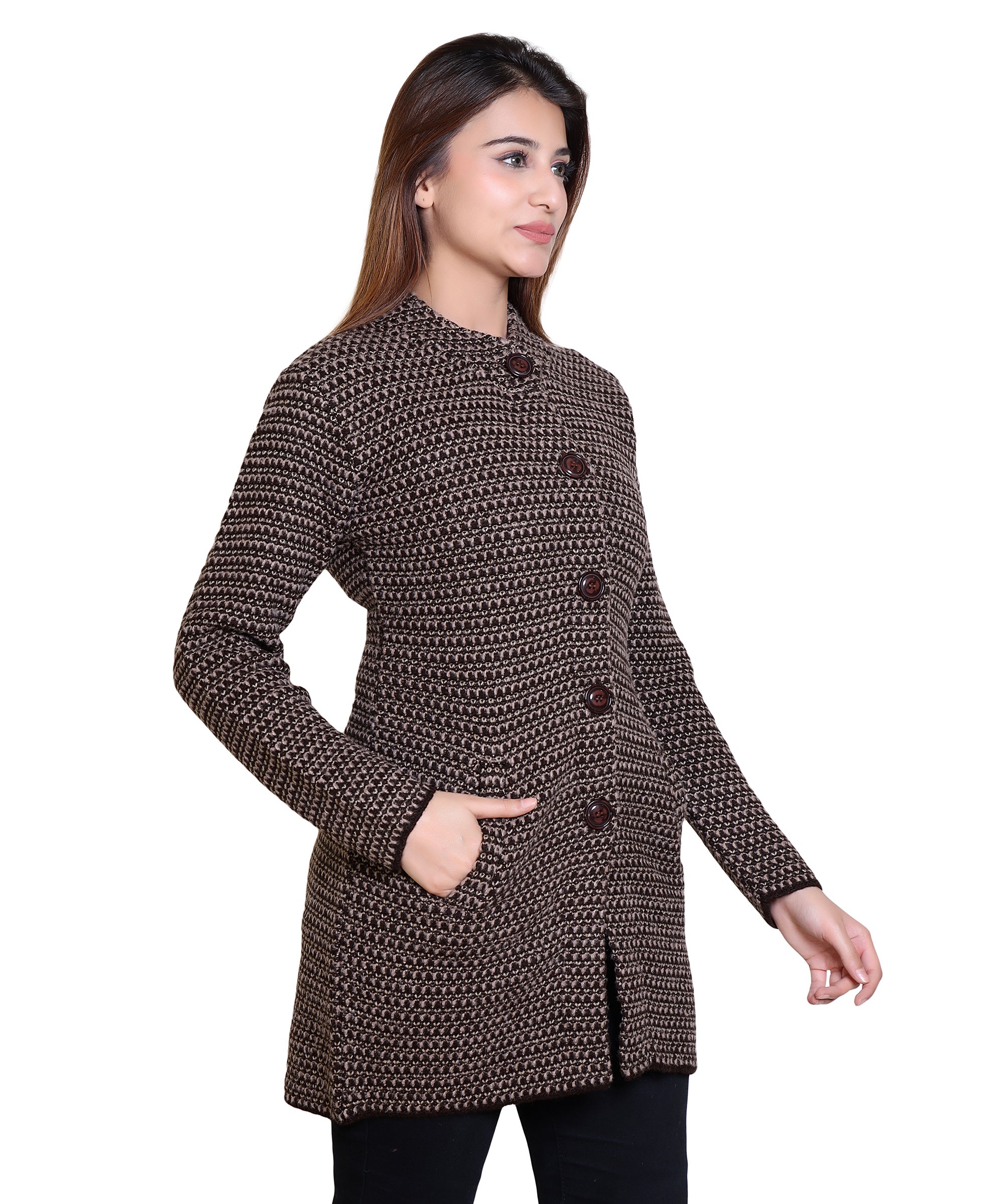 4690 Brown Warm Up in Brown-Toned Cardigans
