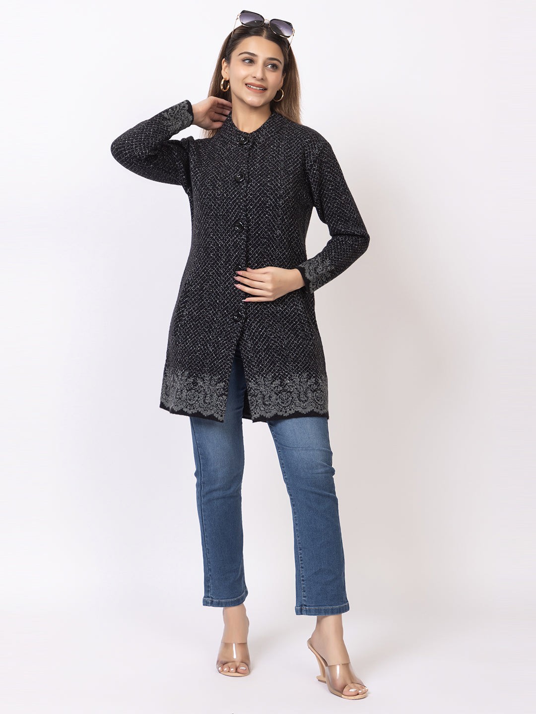 TWENTY ME Women's Open Front Longline Knit Cardigan Sweater Soft and Warm Cardigan with Side Pockets Casual & Lightweight Cover-Up (4694)