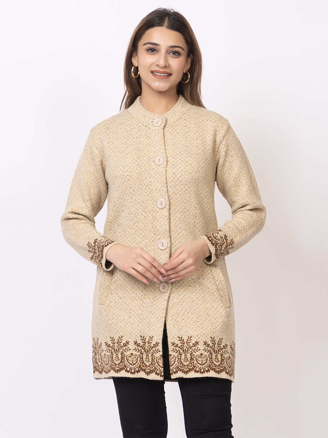 TWENTY ME Women's Open Front Longline Knit Cardigan Sweater Soft and Warm Cardigan with Side Pockets Casual & Lightweight Cover-Up (4694)