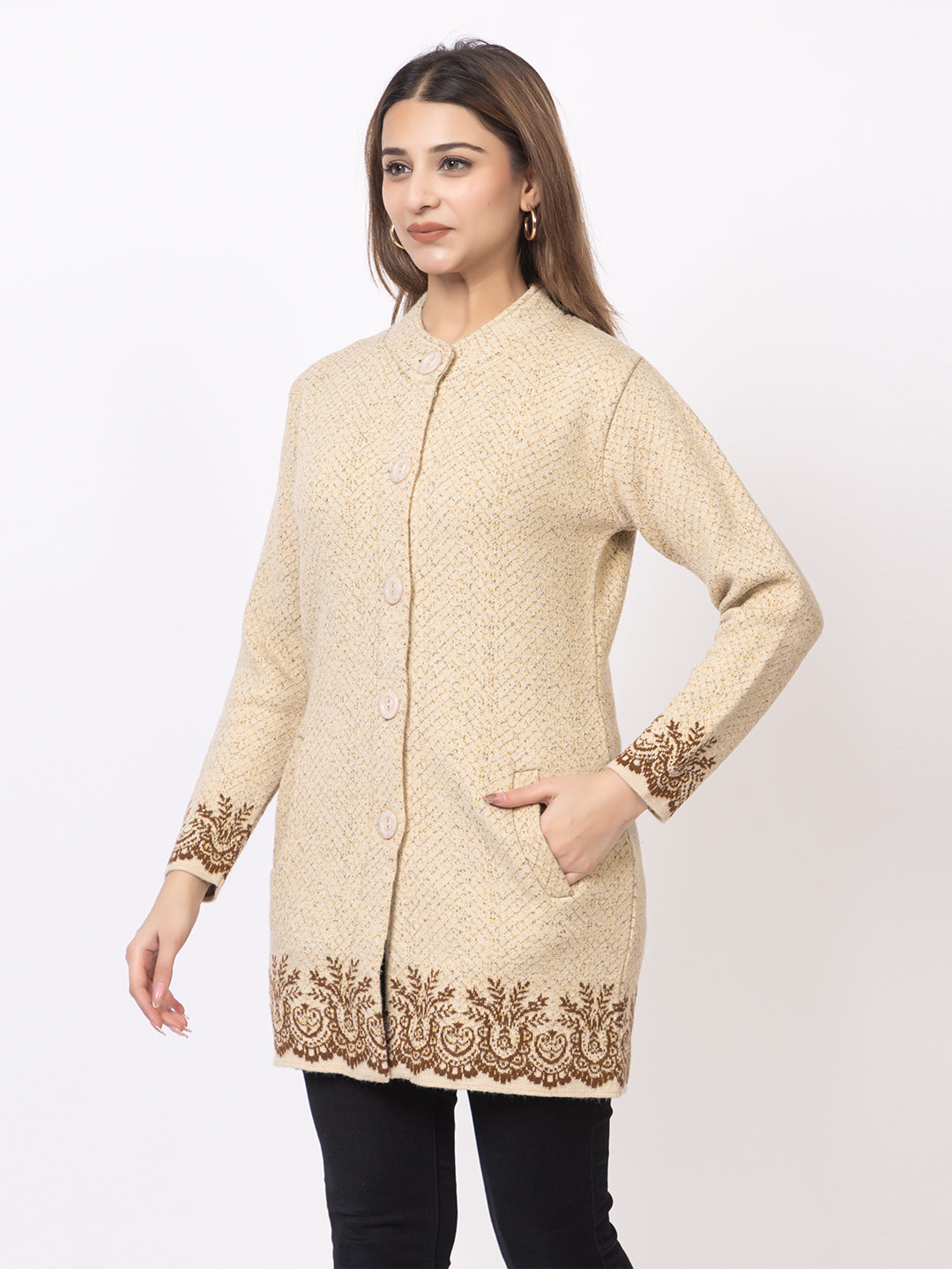 TWENTY ME Women's Open Front Longline Knit Cardigan Sweater Soft and Warm Cardigan with Side Pockets Casual & Lightweight Cover-Up (4694)