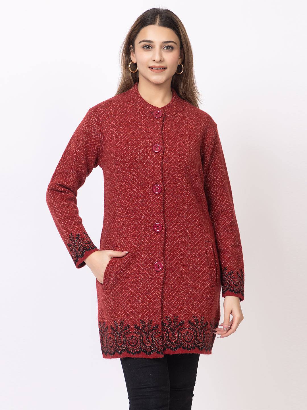 TWENTY ME Women's Open Front Longline Knit Cardigan Sweater Soft and Warm Cardigan with Side Pockets Casual & Lightweight Cover-Up (4694)