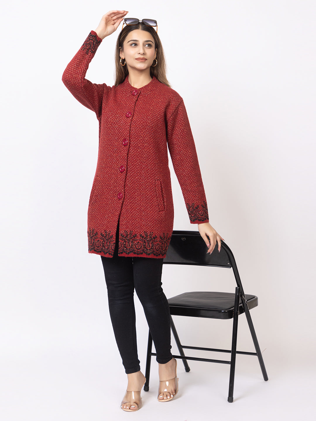 TWENTY ME Women's Open Front Longline Knit Cardigan Sweater Soft and Warm Cardigan with Side Pockets Casual & Lightweight Cover-Up (4694)