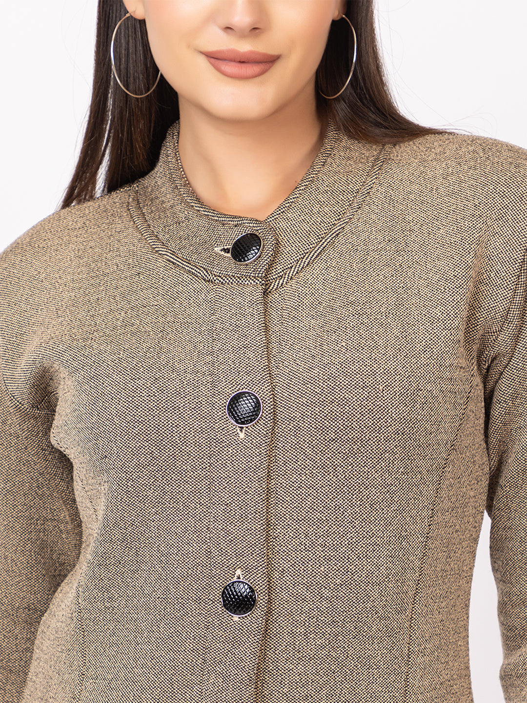4721 Camel Twenty Me Winter Casual Wear Womens Long Cardigans