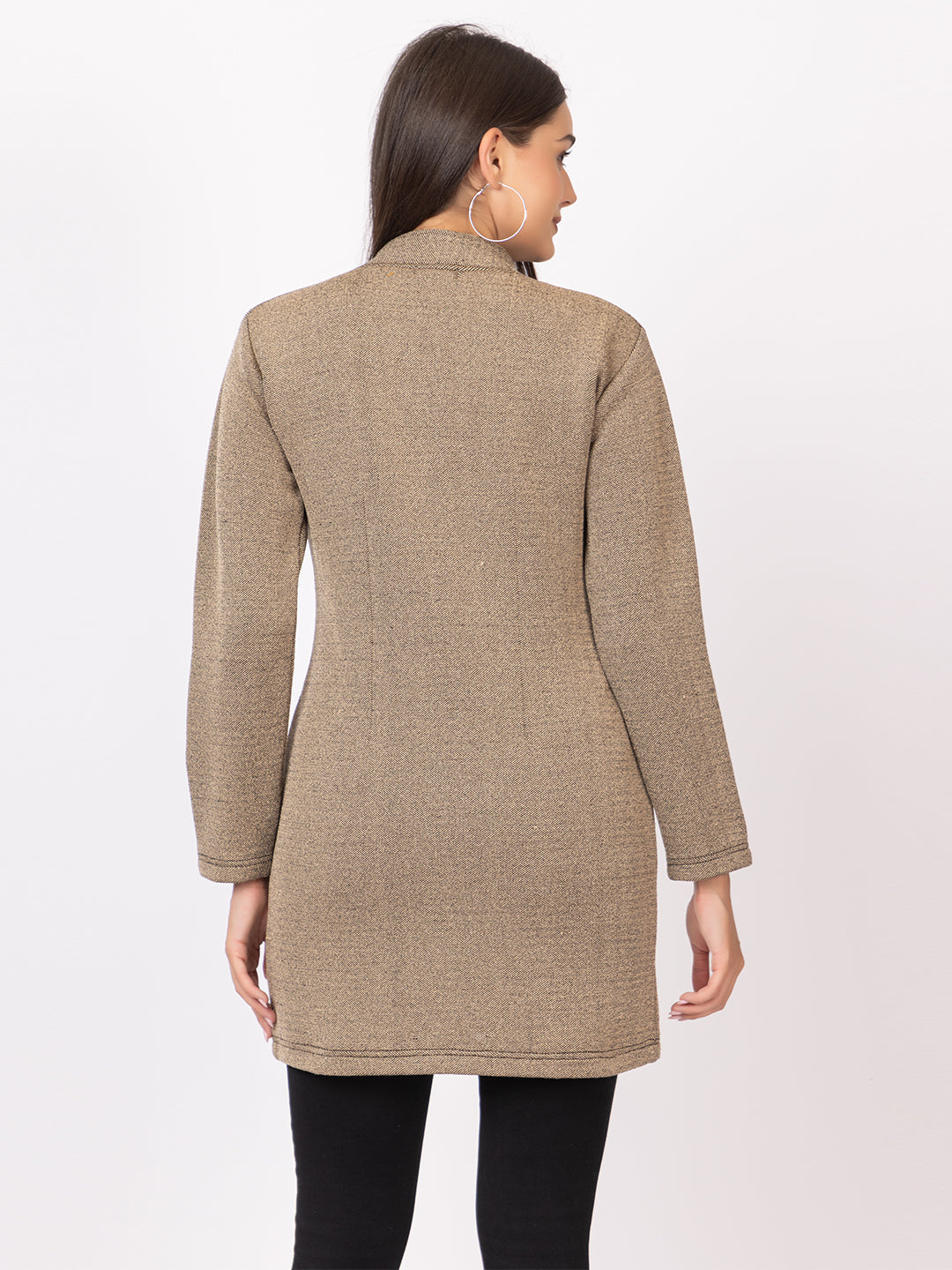 4721 Camel Twenty Me Winter Casual Wear Womens Long Cardigans