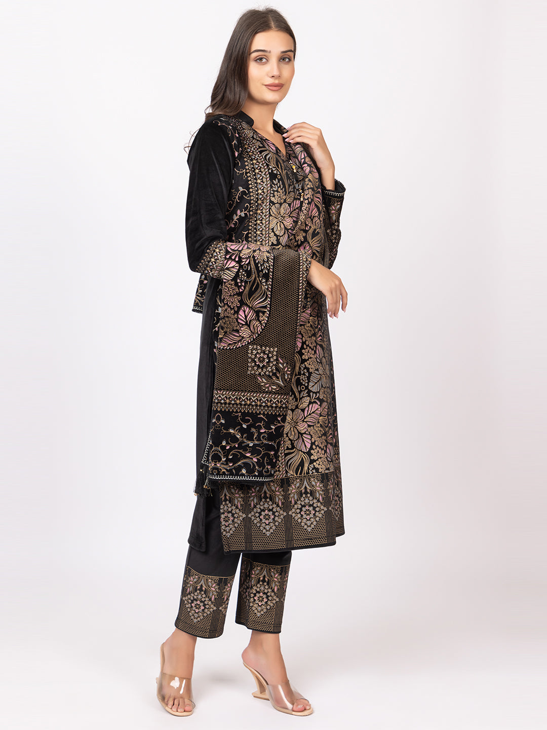 5246 Black Twenty Me Winter Party Wear Women's Kurti Set