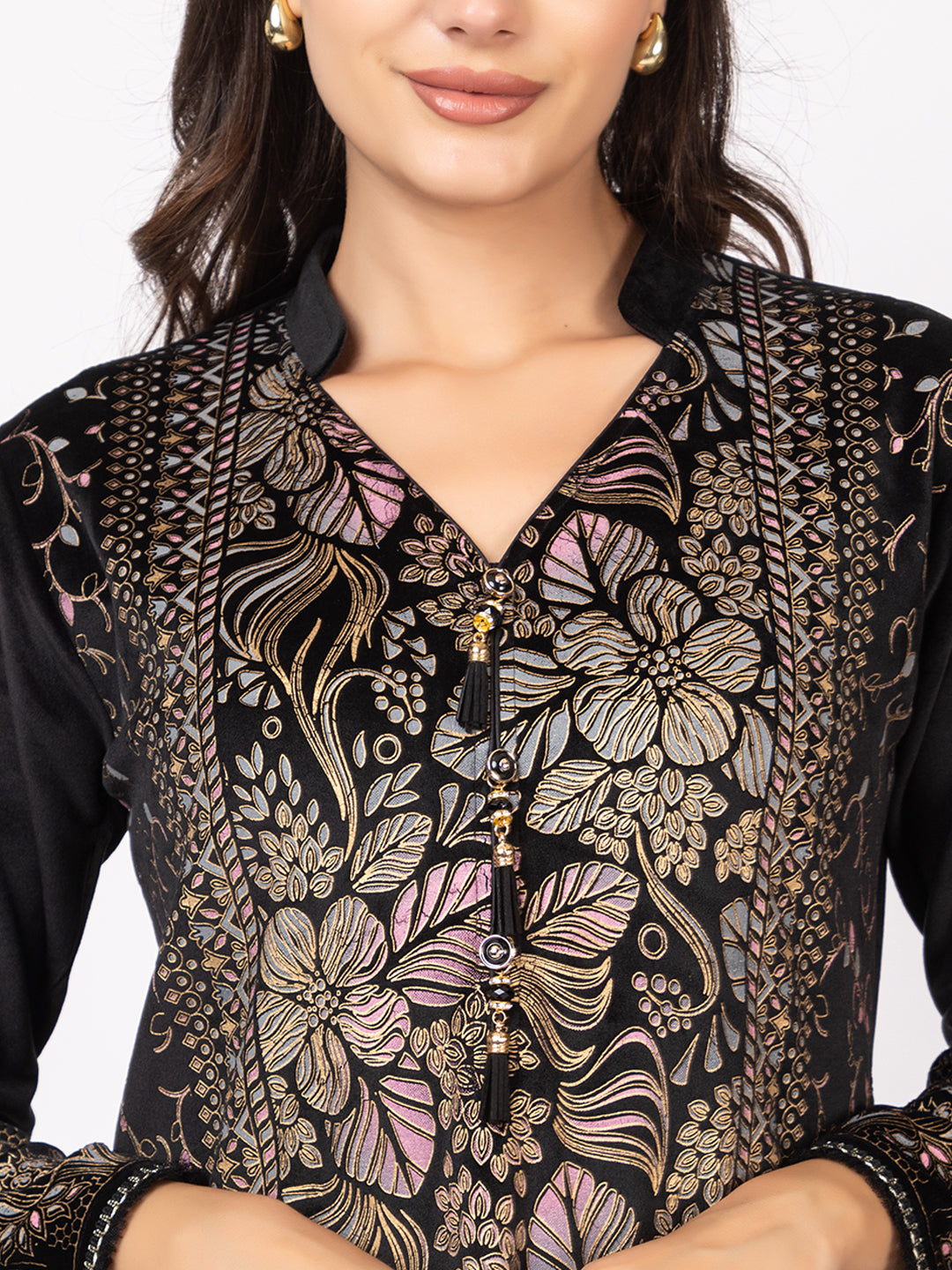 5246 Black Twenty Me Winter Party Wear Women's Kurti Set