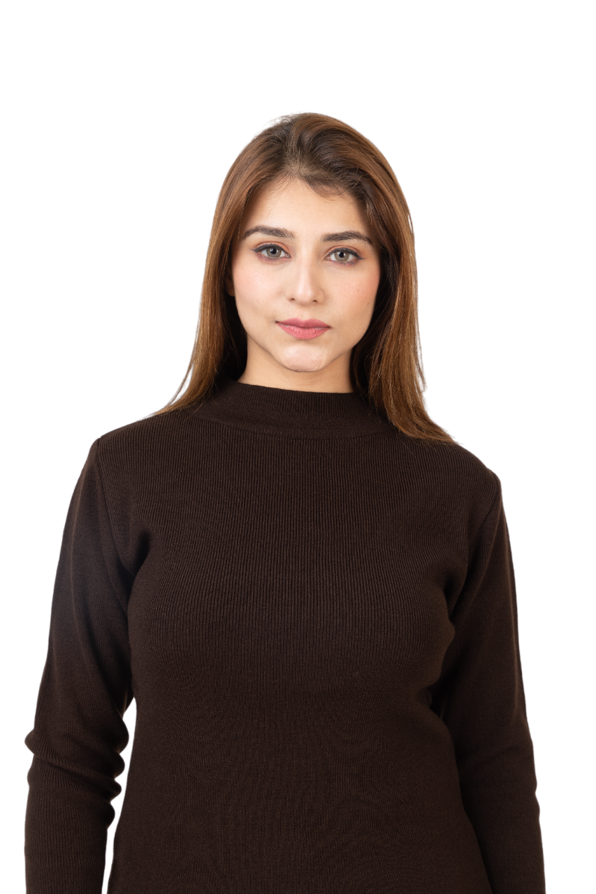 6040 Brown Women's Long Sleeve Tops Brown