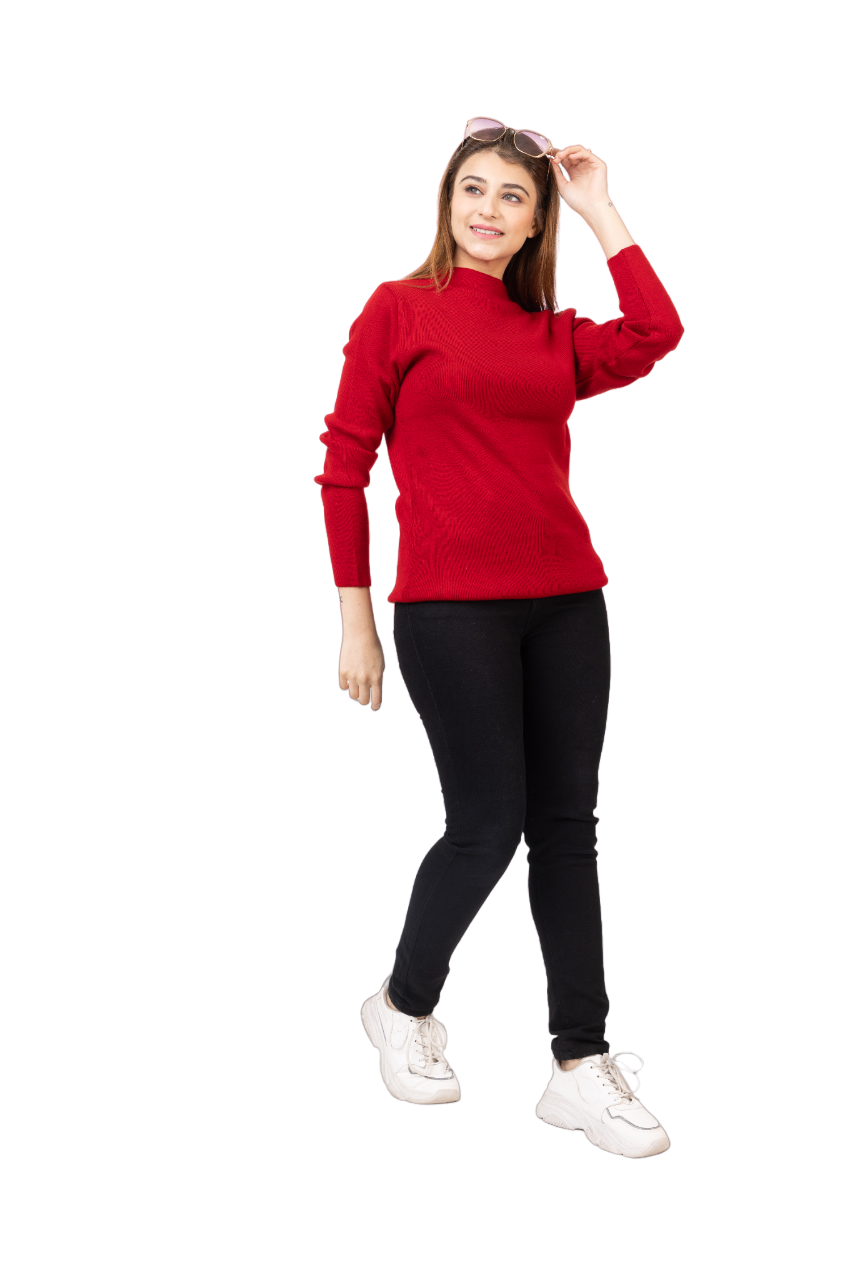 6040 Red Soft And Warm Skivvy Winter Wear TWENTY ME