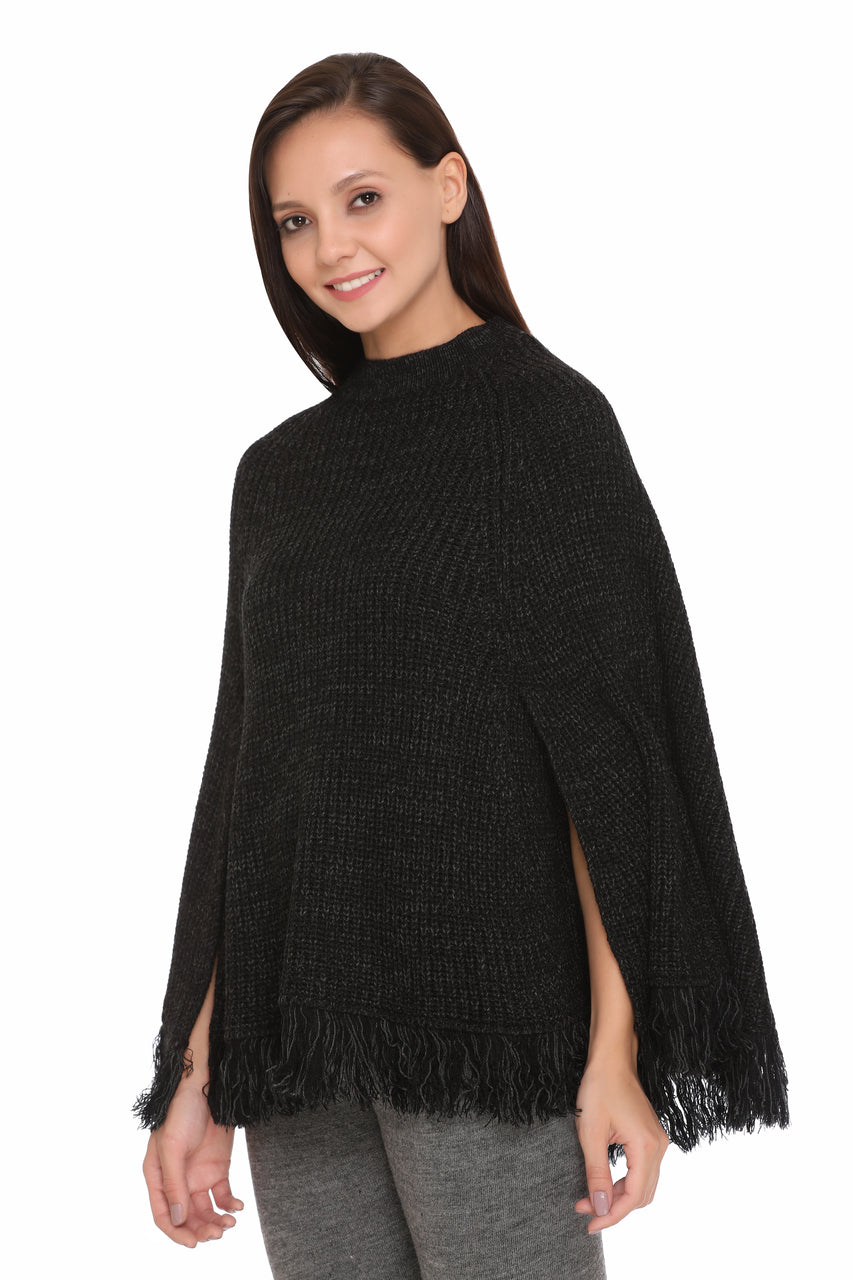 6279 Black Ponchu Winter Wear TWENTY ME