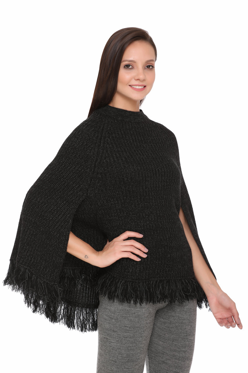 6279 Black Ponchu Winter Wear TWENTY ME