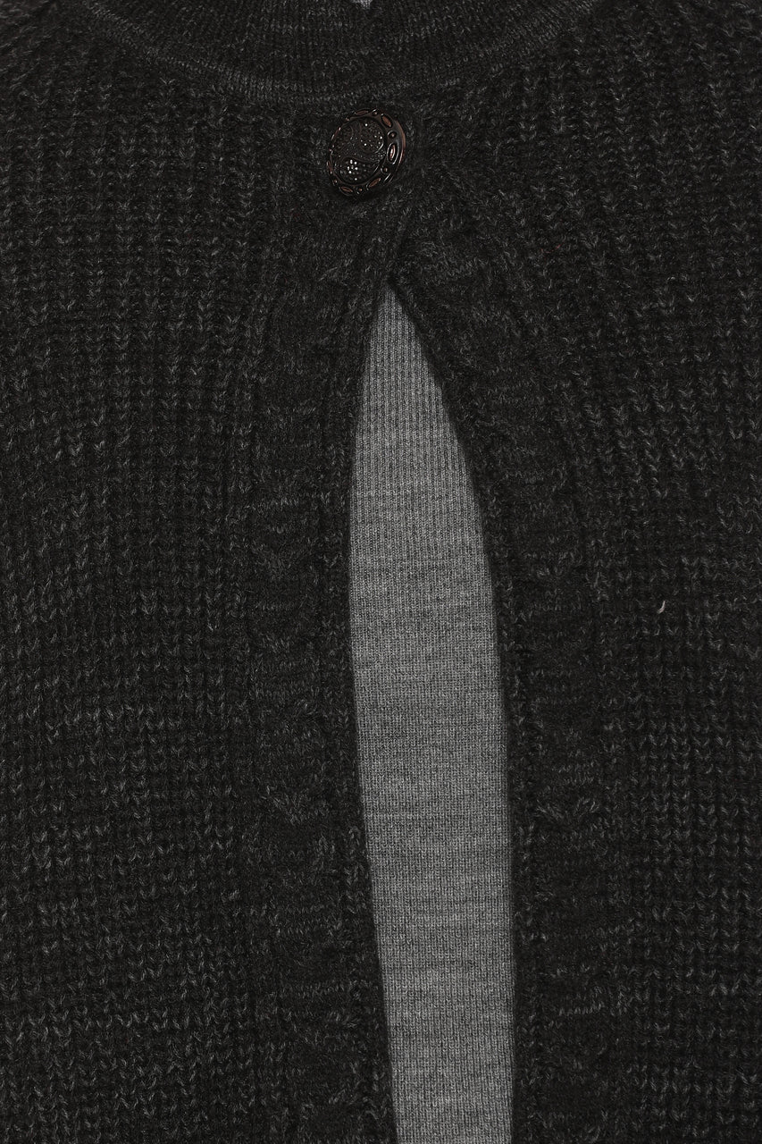 6349 Black Ponchu Winter Wear TWENTY ME