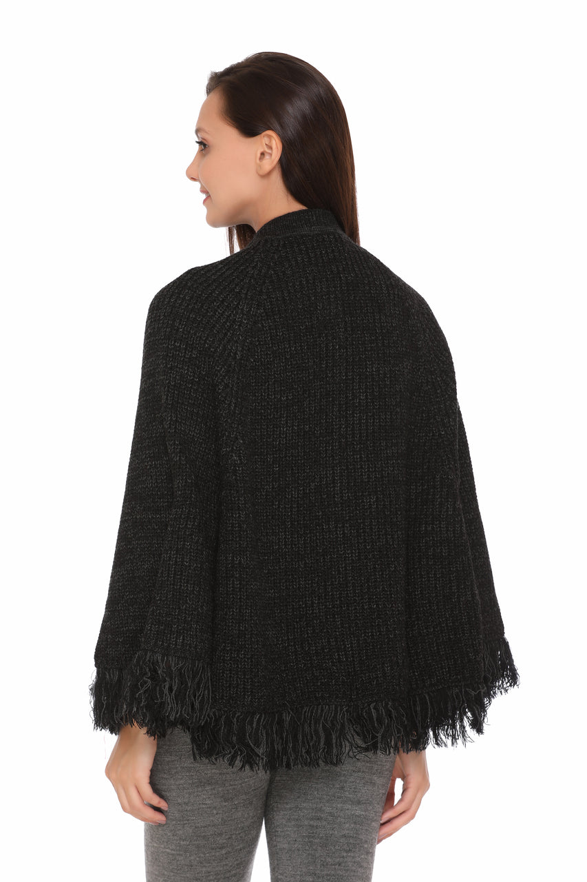 6349 Black Ponchu Winter Wear TWENTY ME