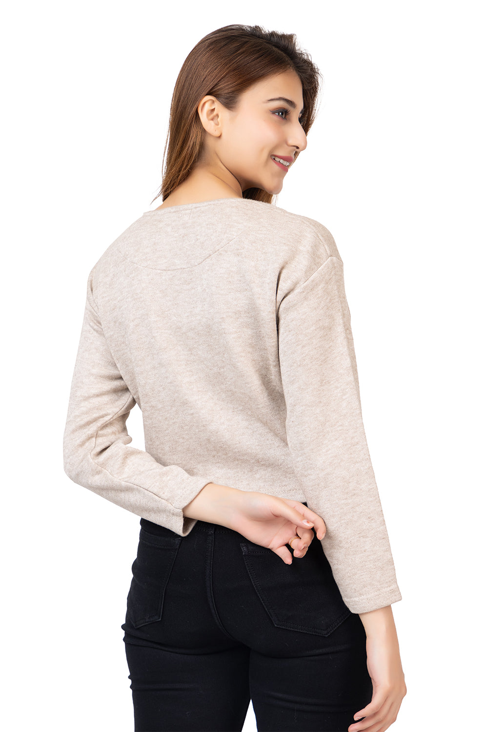 6586 Fawn Woolen Top Winter Wear TWENTY ME