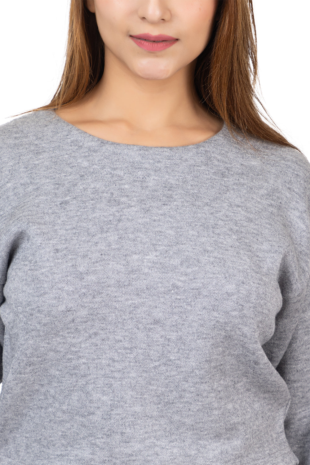 6586 Grey Crop Top Winter Wear TWENTY ME