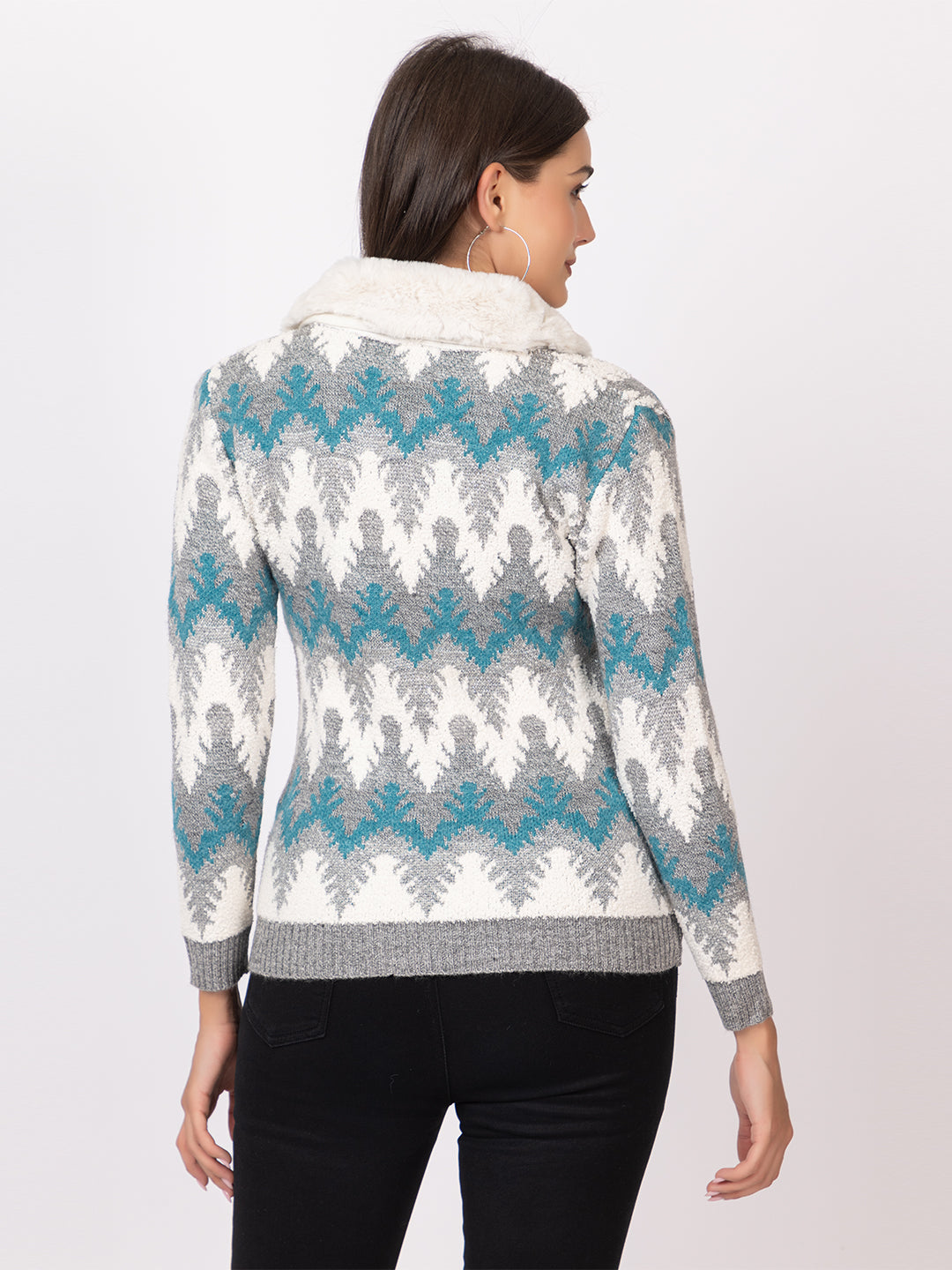6612 Grey Twenty Me Winter Casual Wear Women's Sweater top