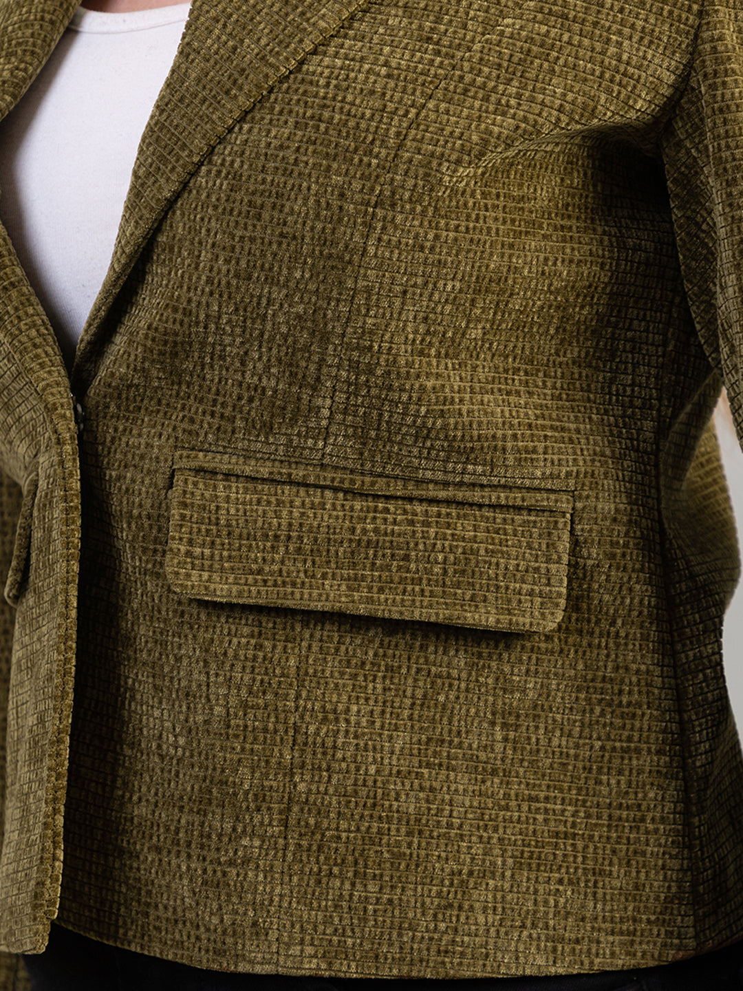 TWENTY ME Winter Wear Casual Wear Tweed Regular Fit with Front pockets Stylish Blazer for Women (4366)
