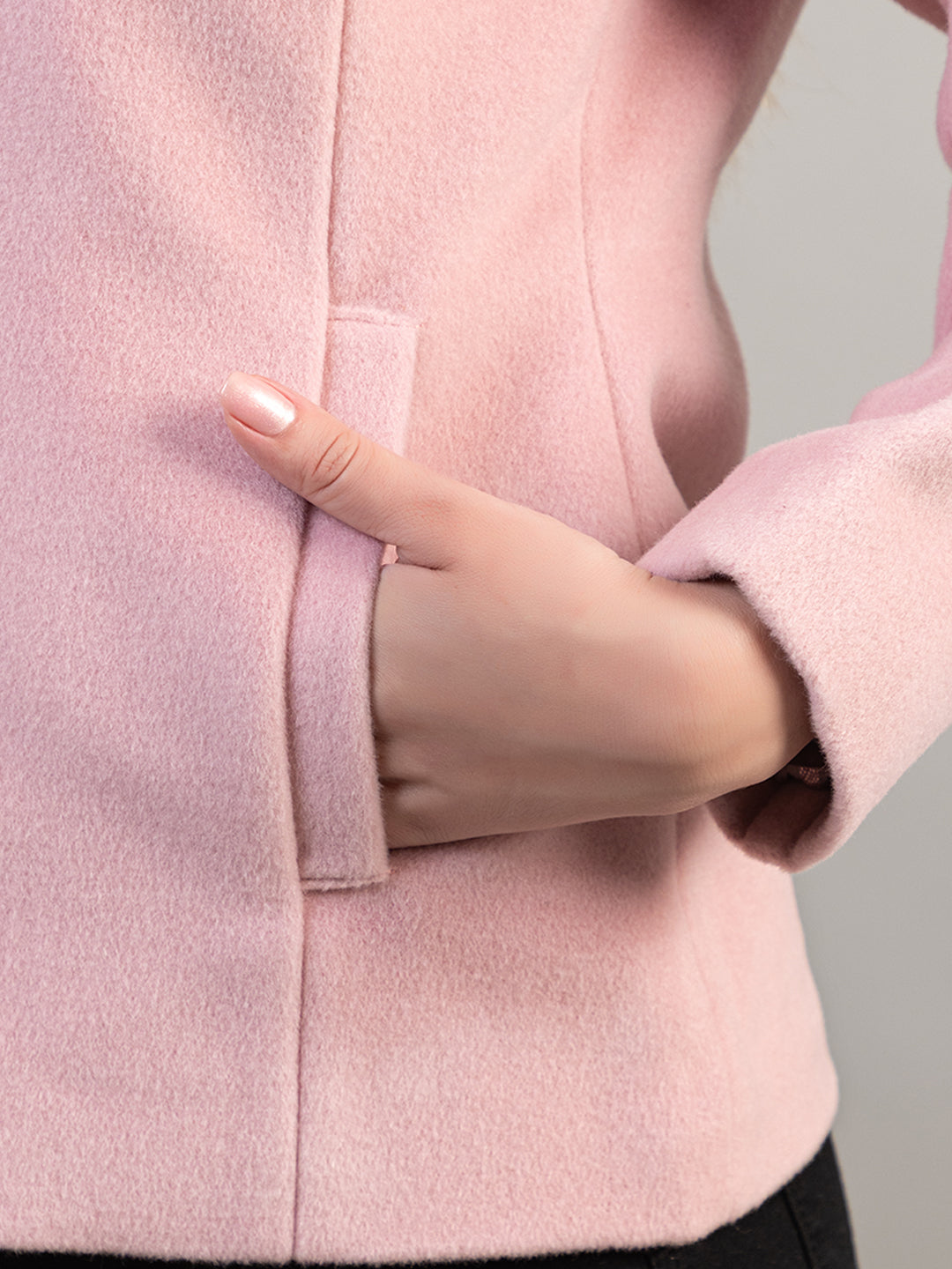 TWENTY ME Winter Wear Casual Wear Nylon Fur Soft & Warm Full Sleeve Solid Womens Jacket (4305)