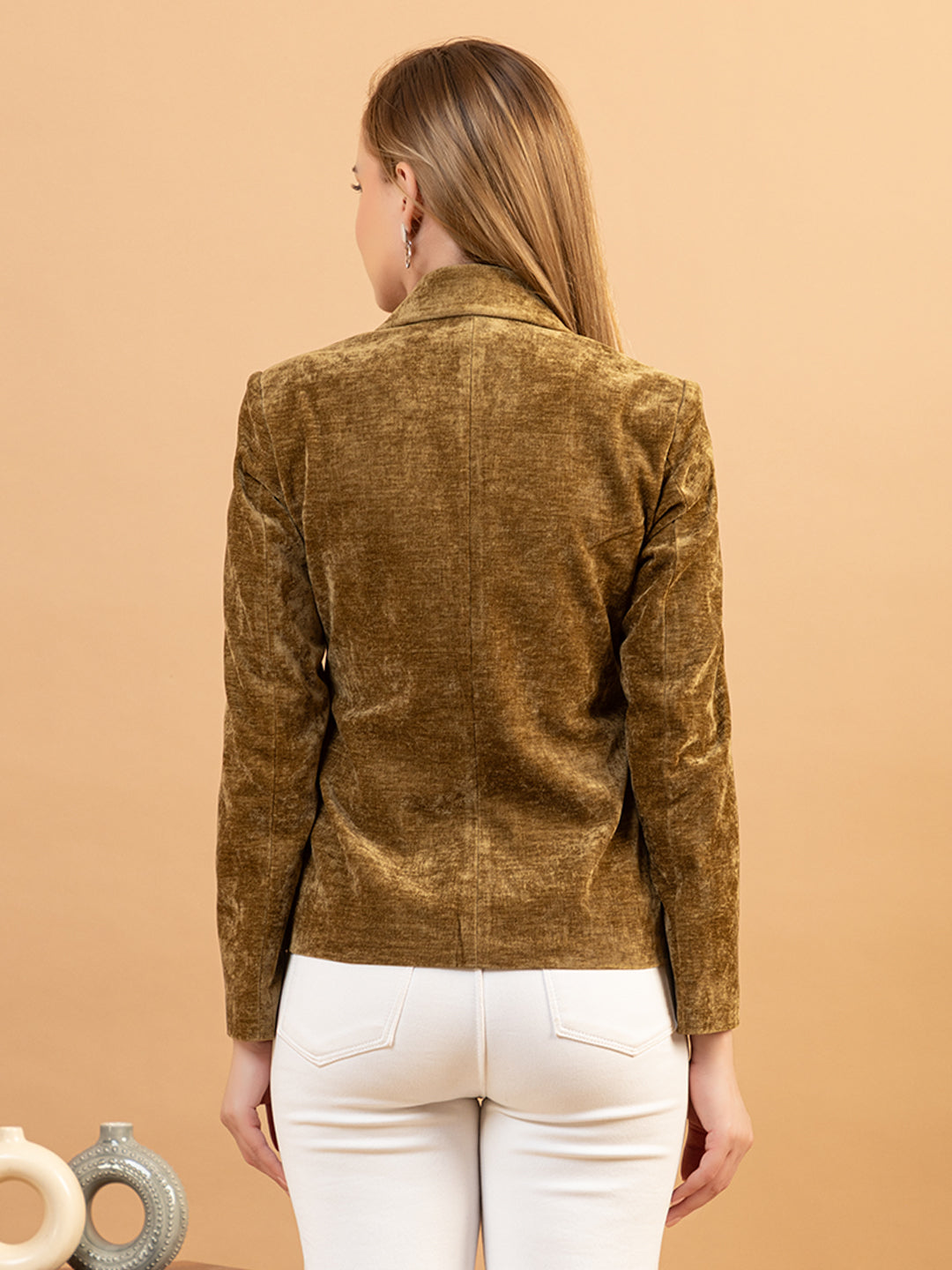 TWENTY ME Winter Wear Casual Wear Chenille Regular Fit with Front pockets Stylish Blazer for Women (4396)