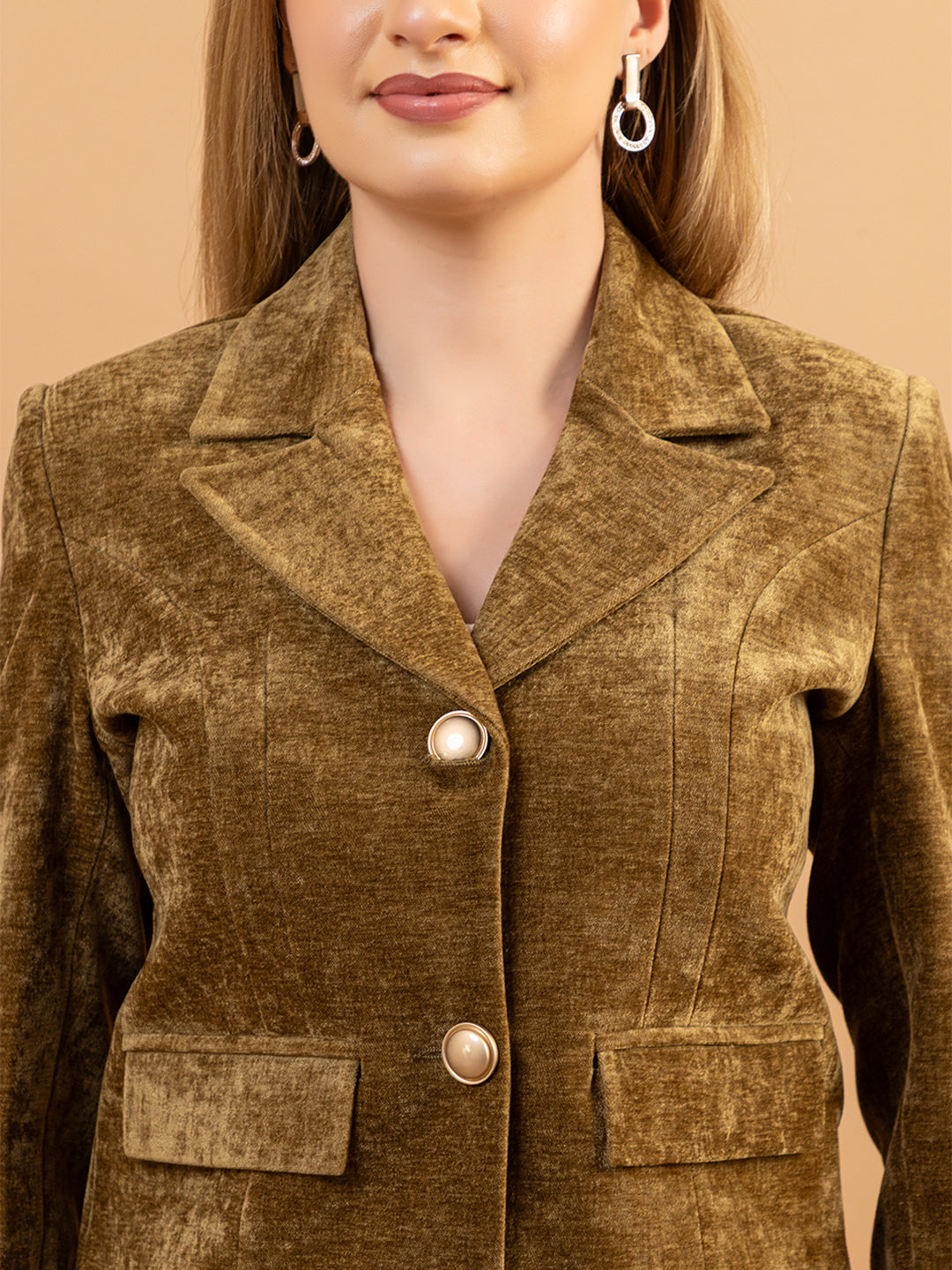 TWENTY ME Winter Wear Casual Wear Chenille Regular Fit with Front pockets Stylish Blazer for Women (4396)