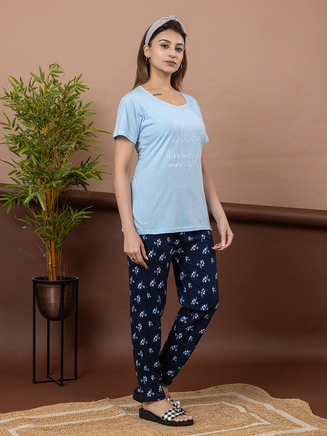 RG-105 SKY BLUE SUMMER NIGHT SUIT